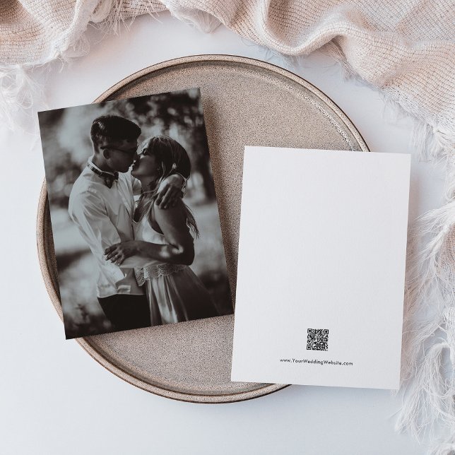 Invitación de matrimonio de sólo foto con código Q (Subido por el creador)