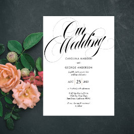 Invitación de matrimonio de titulares de lujo