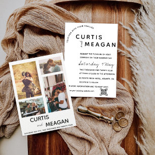 Invitación de matrimonio editable con Collage de f