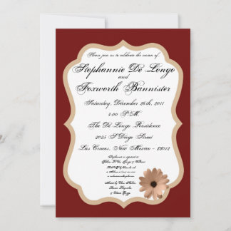 Invitación de matrimonio elegante de flor floral 5