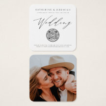Invitación de matrimonio elegante moderno con códi