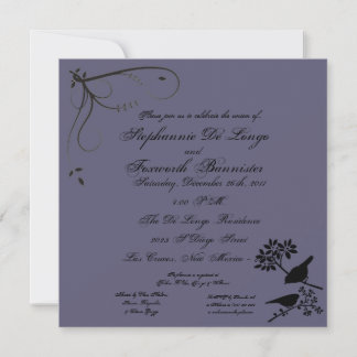 Invitación de matrimonio elegante para flor floral