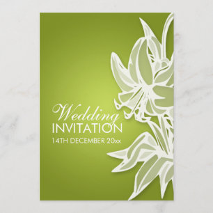 Invitación de matrimonio elegante para lirios de 5