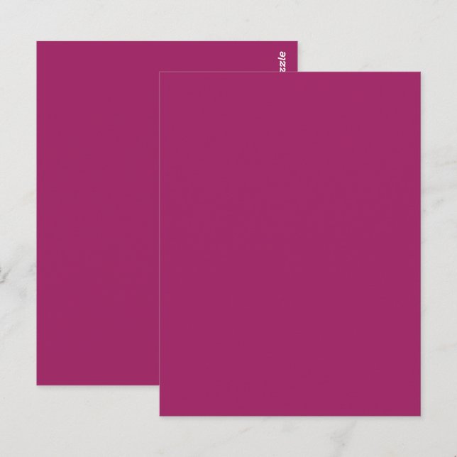 Invitación de matrimonio en bloque de color - Mage (Anverso / Reverso)