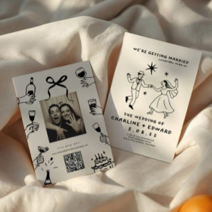 Invitación de matrimonio esgrimido por mano capric