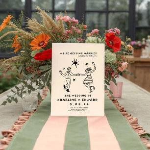 Invitación de matrimonio esgrimido por mano capric