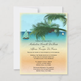 Invitación de matrimonio formal de Retro Beach Sce