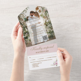 Invitación de matrimonio fotográfico todo en uno c
