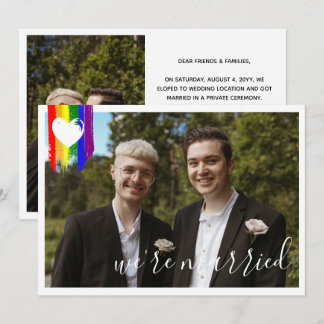 Invitación de matrimonio gay en el corazón del org