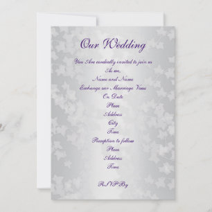 Invitación de matrimonio hiedra grabado en relieve