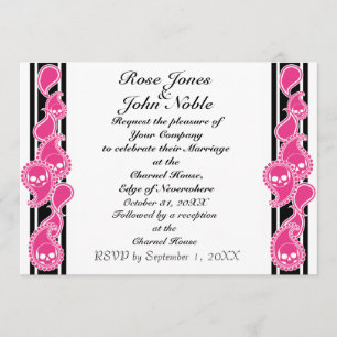 Invitación de matrimonio inverso (magenta)