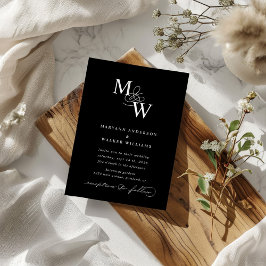 Invitación de matrimonio lujosa para la tipografía