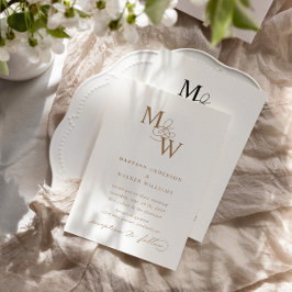 Invitación de matrimonio lujosa para la tipografía