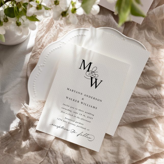 Invitación de matrimonio lujosa para la tipografía (Subido por el creador)