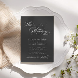 Invitación de matrimonio lujosa para la tipografía