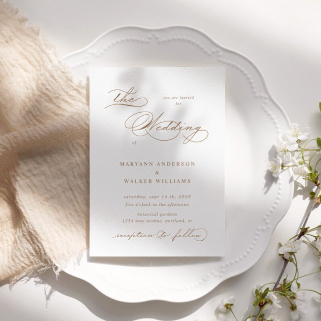 Invitación de matrimonio lujosa para la tipografía (Subido por el creador)