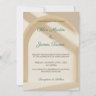 Invitación de matrimonio mínimo en la sombra de ar