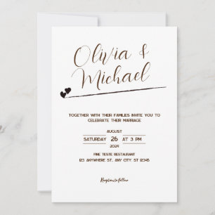 Invitación de matrimonio modernista y elegante