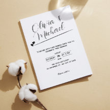 Invitación de matrimonio modernista y elegante