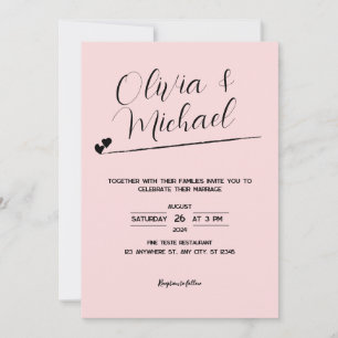 Invitación de matrimonio modernista y elegante