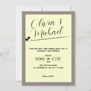Invitación de matrimonio modernista y elegante