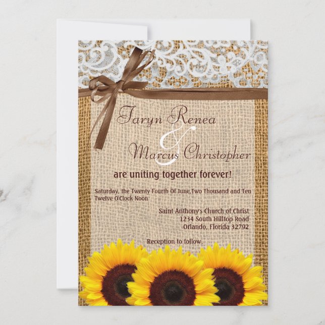 Invitación de matrimonio para el recuento de bocan (Anverso)