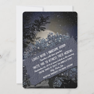 Invitación de matrimonio para las luces azules de 