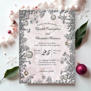Invitación de matrimonio para Navidades de inviern