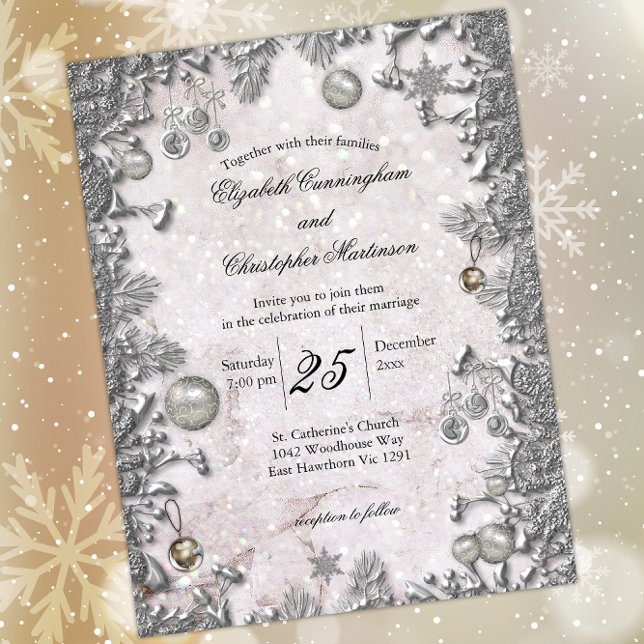 Invitación de matrimonio para Navidades de inviern (Subido por el creador)
