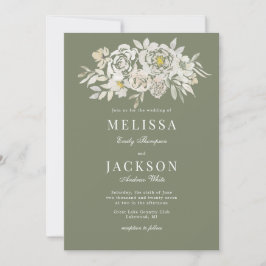 Invitación de matrimonio para Rosas de acuarela de