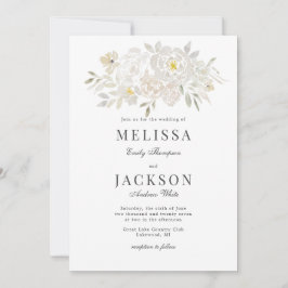 Invitación de matrimonio para Rosas de acuarela de