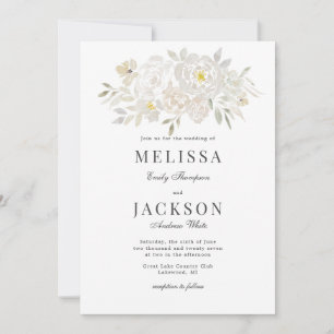 Invitación de matrimonio para Rosas de acuarela de