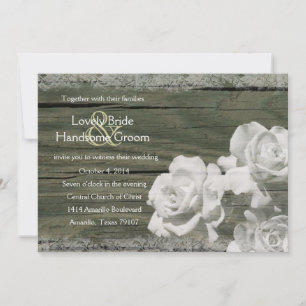 Invitación de matrimonio para Rosas fantasma blanc