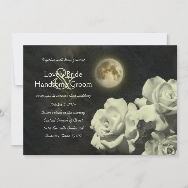 Invitación de matrimonio para Rosas marfileños de  (Anverso)
