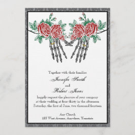 Invitación de matrimonio para Rosas y manos de esq
