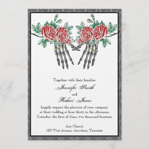 Invitación de matrimonio para Rosas y manos de esq