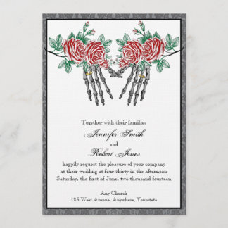 Invitación de matrimonio para Rosas y manos de esq