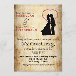 Invitación de matrimonio personalizado con aspecto