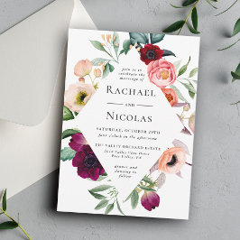 Invitación de matrimonio rústico de Boho Floral