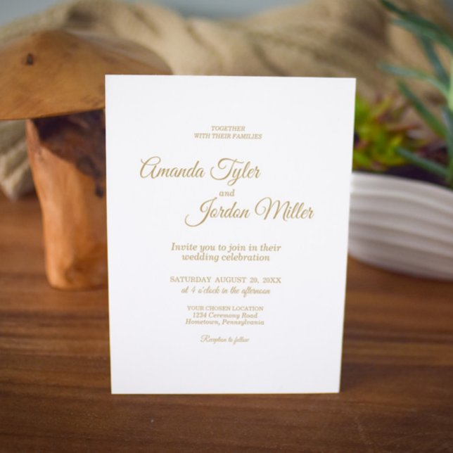 Invitación de matrimonio simple de caligrafía de o (Subido por el creador)