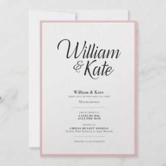 Invitación de matrimonio simple y moderna