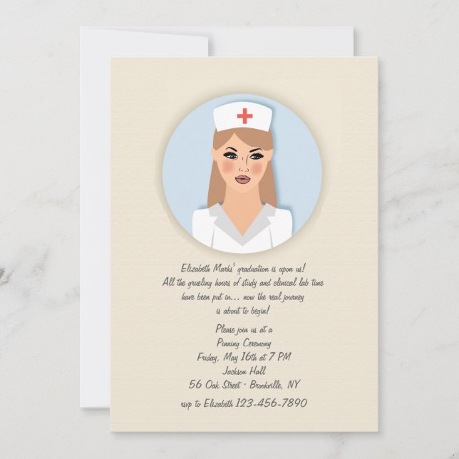 Invitación de Medalla de Enfermera (Anverso)