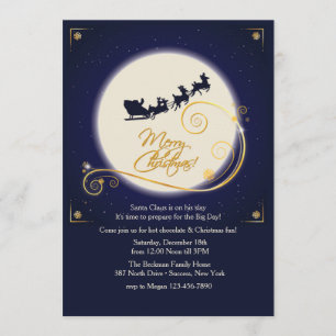 Invitación de medianoche de la fiesta de Navidad