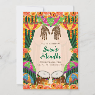 Invitación de Mehendi Digital Mehndi
