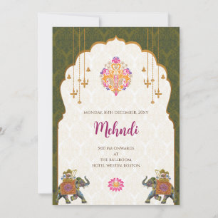 Invitación de Mehndi Invitaciones digitales de bod