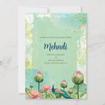Invitación de Mehndi Invitaciones digitales de bod