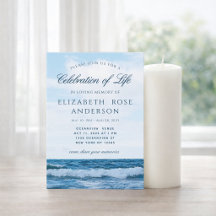 Invitación de memorial de celebración de vida eleg