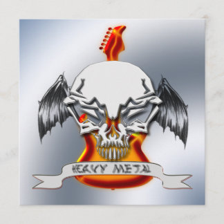 Invitación de metales pesados del fiesta