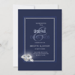 Invitación de mezclilla y diamantes
