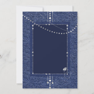 invitación de mezclilla y diamantes